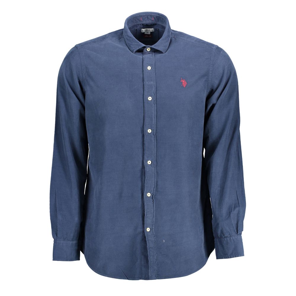 US POLO ASSN. Blue cotton shirt for men